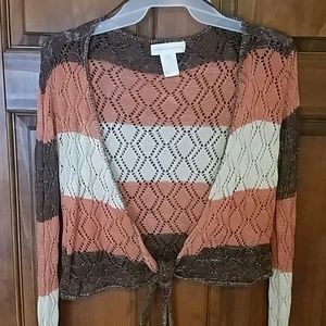 Worthington striped knit shrug